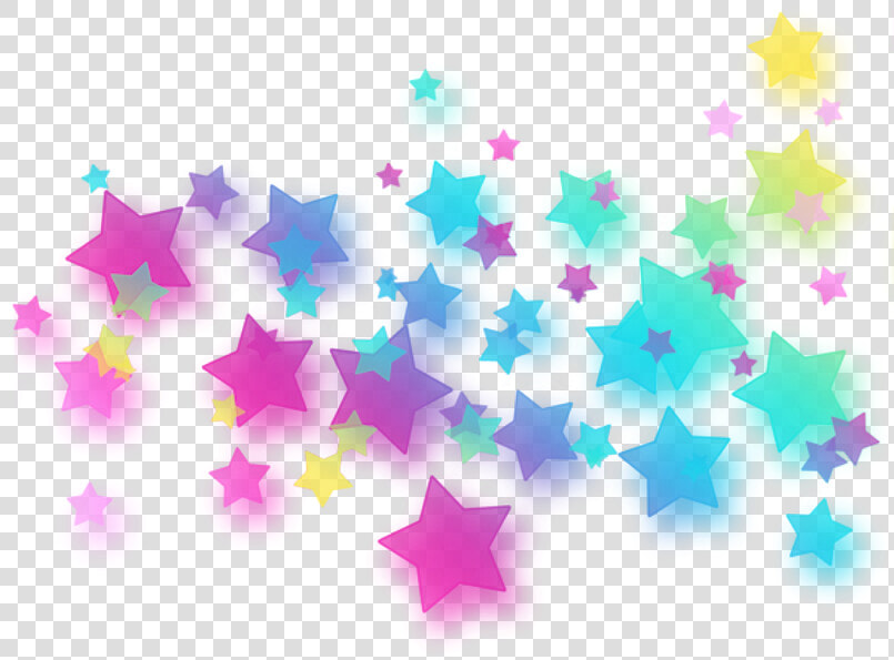  star  rainbow  neon  glitter  ribbon  party  overlay   Tube Etoile  HD Png DownloadTransparent PNG