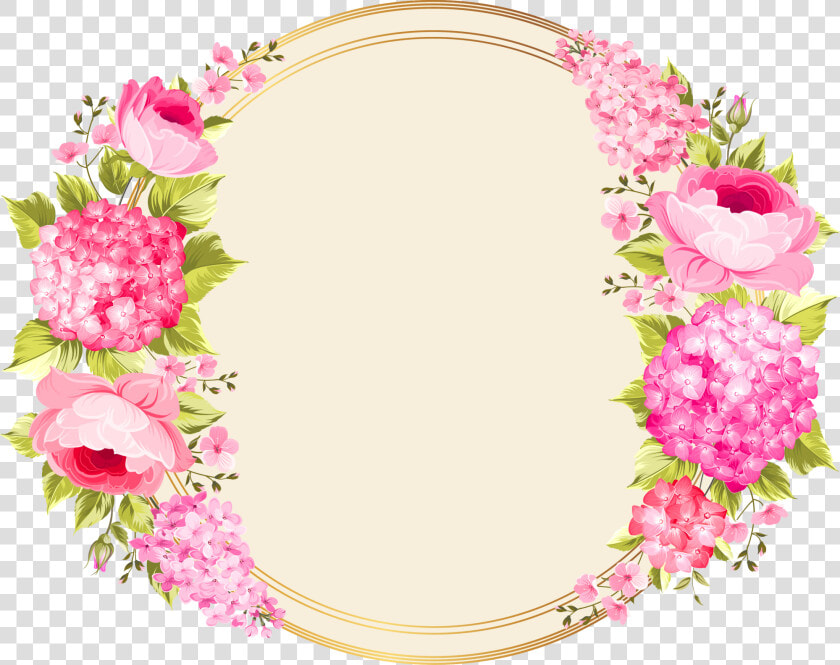 Lei Drawing Pink Flower   Flower Circle Border Png  Transparent PngTransparent PNG