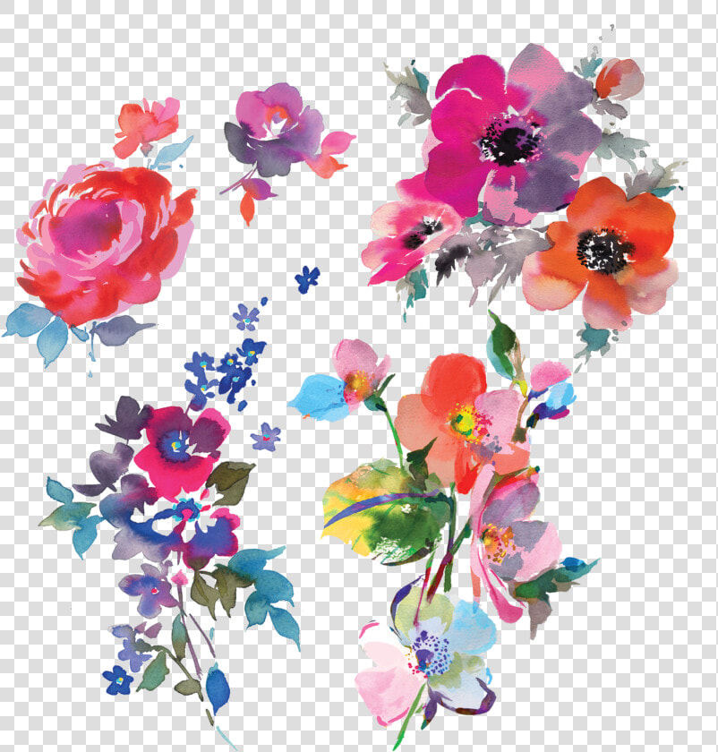 Watercolor Florals Sheet   Watercolor Flowers Sheet  HD Png DownloadTransparent PNG