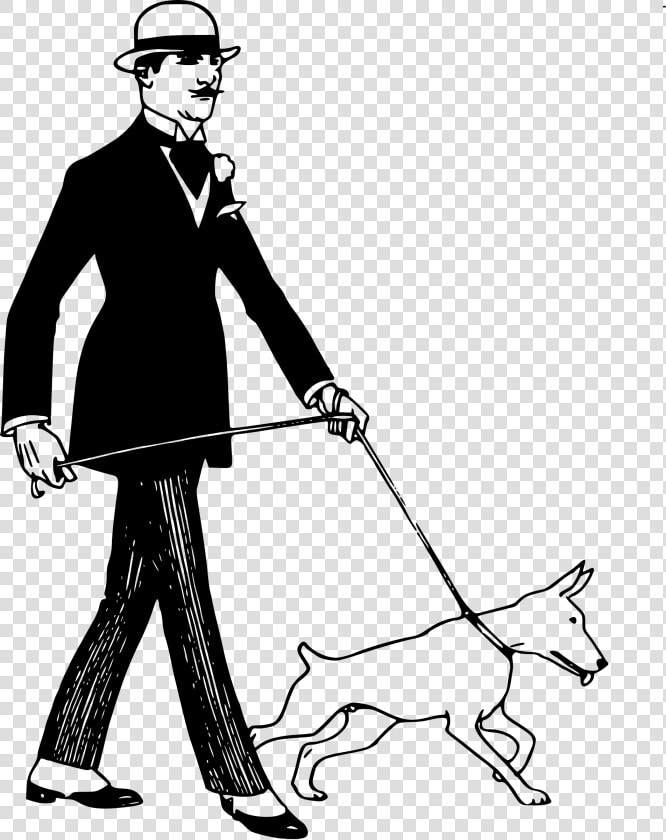 Jpg Black And White Stock Clipart Dog Man Big Image   Clipart Man And Dog  HD Png DownloadTransparent PNG