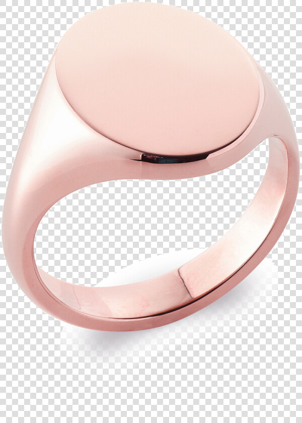 9ct Rose Gold Signet Ring  Oxford Oval   Ring  HD Png DownloadTransparent PNG