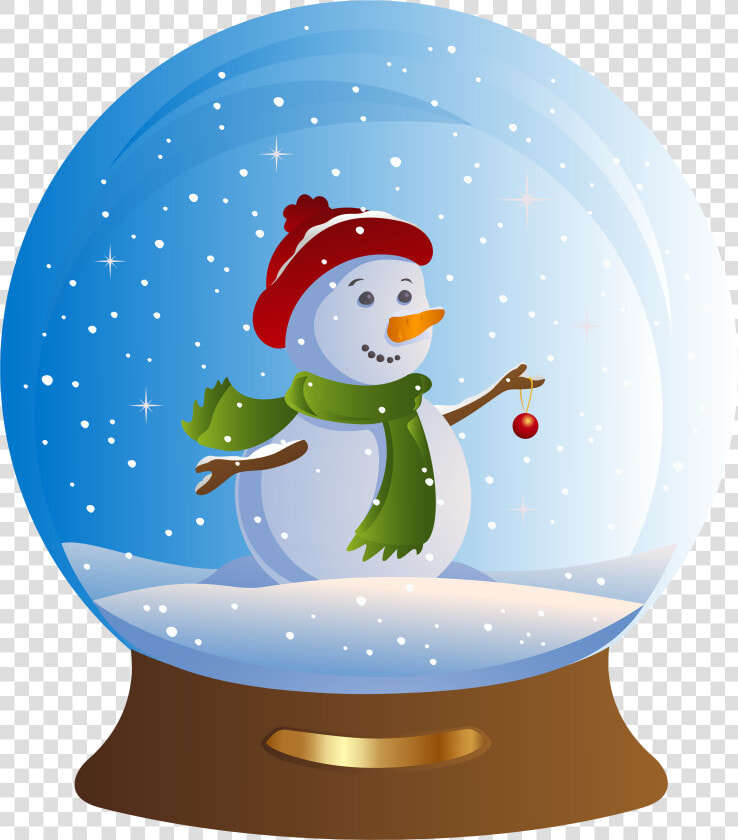 Snow Globe Snowman Santa Claus Christmas Clip Art   Snowman Snow Globe Clipart  HD Png DownloadTransparent PNG