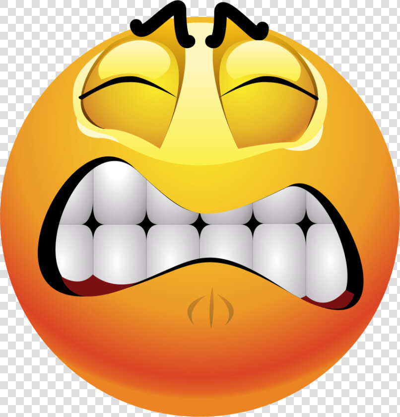 Frustrated Emoji 225 Decal   Frustrated Face Clip Art  HD Png DownloadTransparent PNG