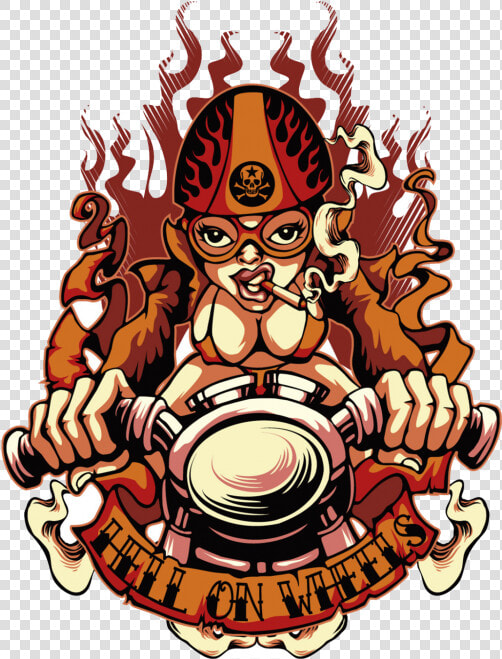 Ride Hard Girl Png Image Free Download Searchpng   Biker Girl Design  Transparent PngTransparent PNG