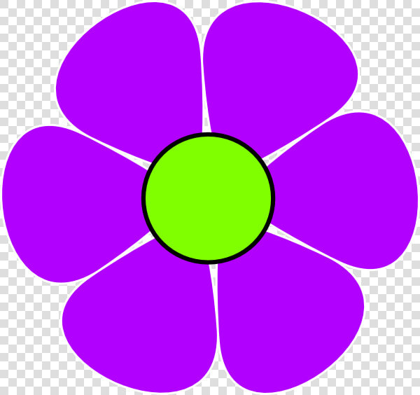 Flower Power Clip Art   Purple Flower Clipart  HD Png DownloadTransparent PNG