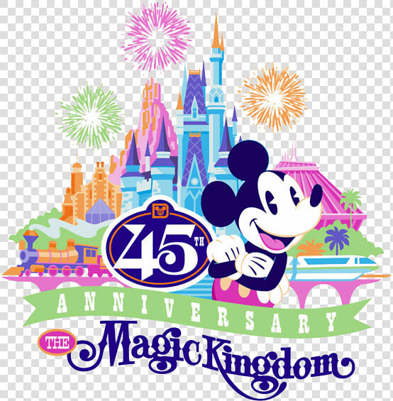 Magic Kingdom Clipart Image Stock Disney Magic Kingdom   45th Magic Kingdom Anniversary  HD Png DownloadTransparent PNG