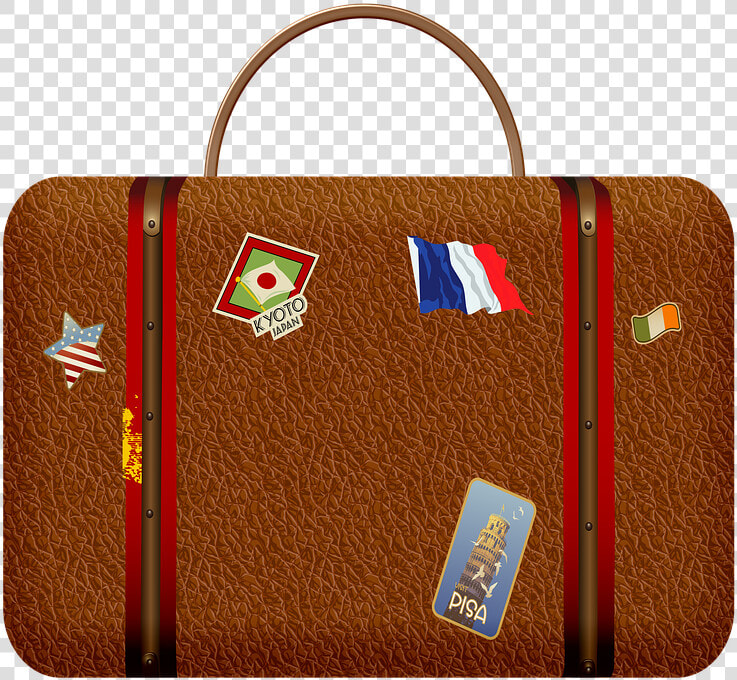 Leather Suitcase  Luggage  Baggage  Antique  Leather   Tote Bag  HD Png DownloadTransparent PNG