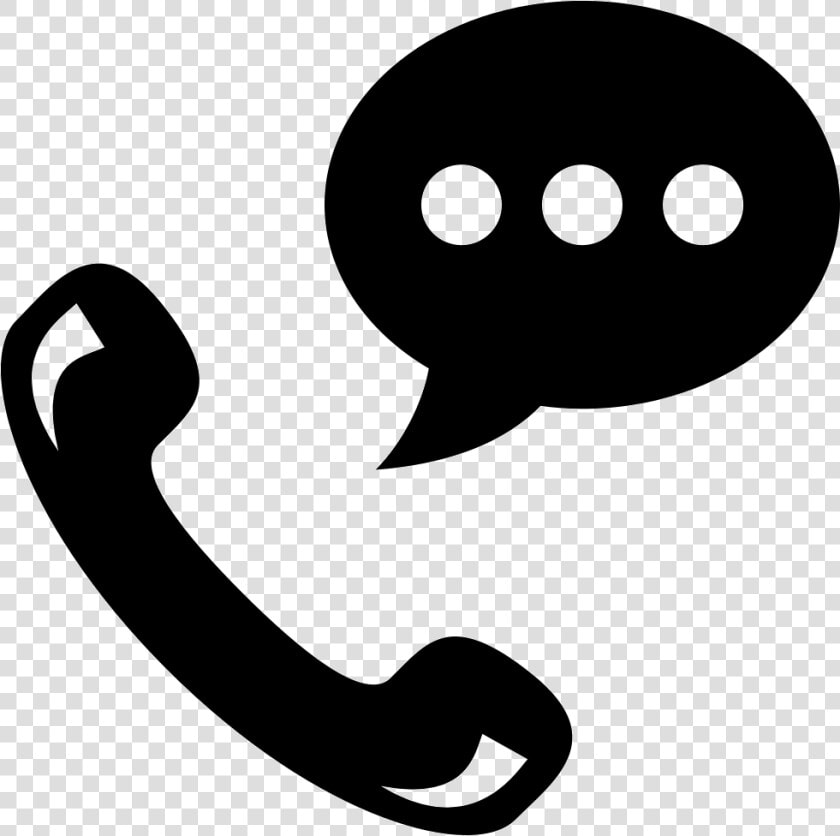 Talking By Phone Auricular Symbol With Speech Bubble  HD Png DownloadTransparent PNG