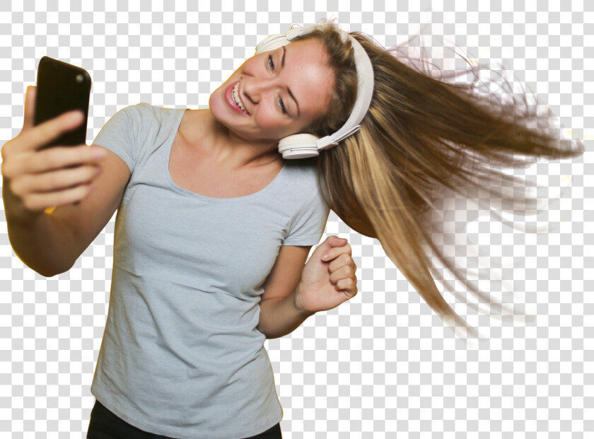 Girl Taking Selfie With Listening Music Png Image   Girl Taking Selfie Png  Transparent PngTransparent PNG