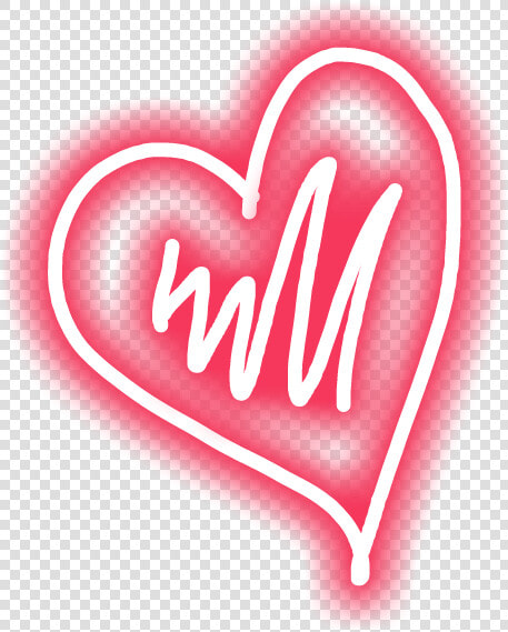  heart  love  pink  draw  neon  glow  neonlights  lines   Heart  HD Png DownloadTransparent PNG