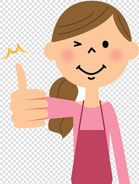 Thumbs Up Royalty Free Woman Home Vector Images Transparent   Girl With Thumbs Up Cartoon  HD Png DownloadTransparent PNG