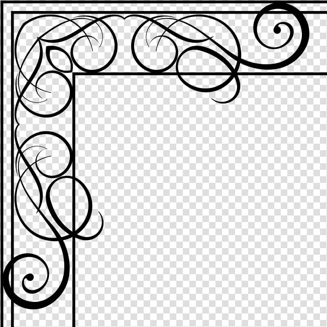 Ornamental Vintage Corner   Line Art  HD Png DownloadTransparent PNG