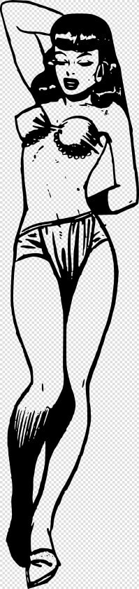 Clip Art Pin Up Clip Art   Pin Up Girl Black And White  HD Png DownloadTransparent PNG