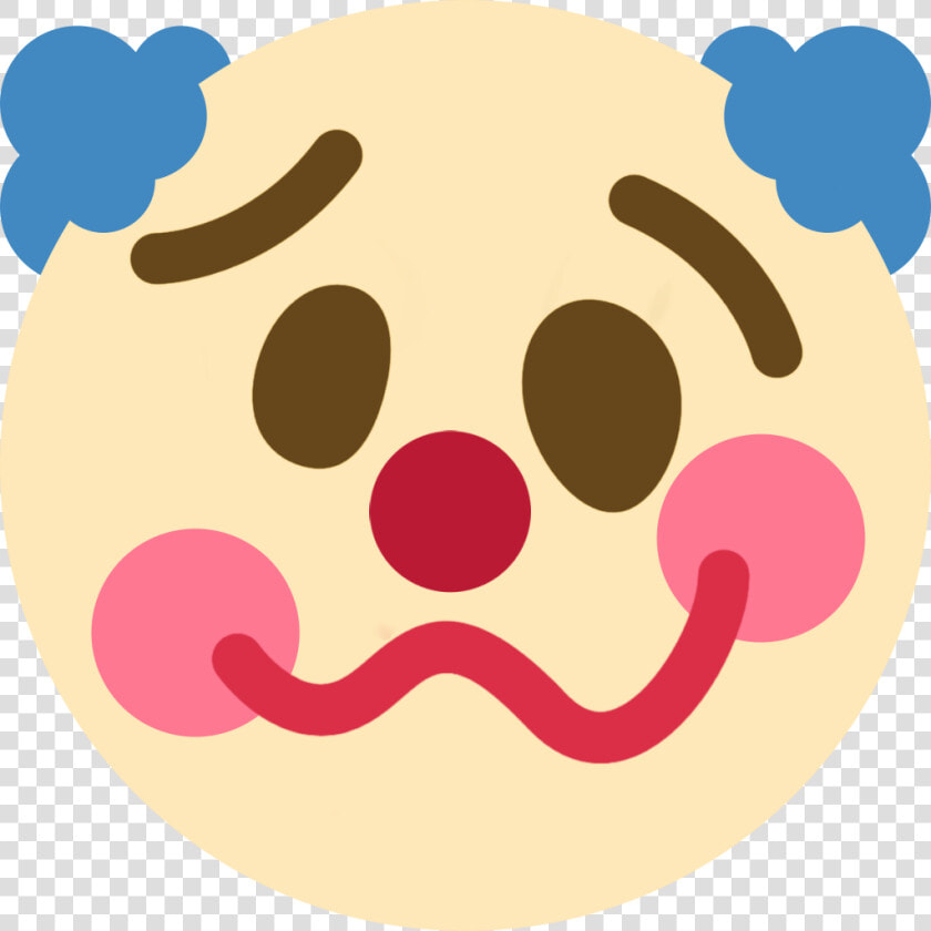 Woozy Clown Discord Emoji   Pensive Clown  HD Png DownloadTransparent PNG