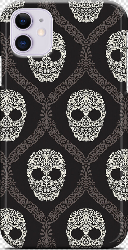 Skull Damask Iphone Case Data Mfp Src   cdn  HD Png DownloadTransparent PNG