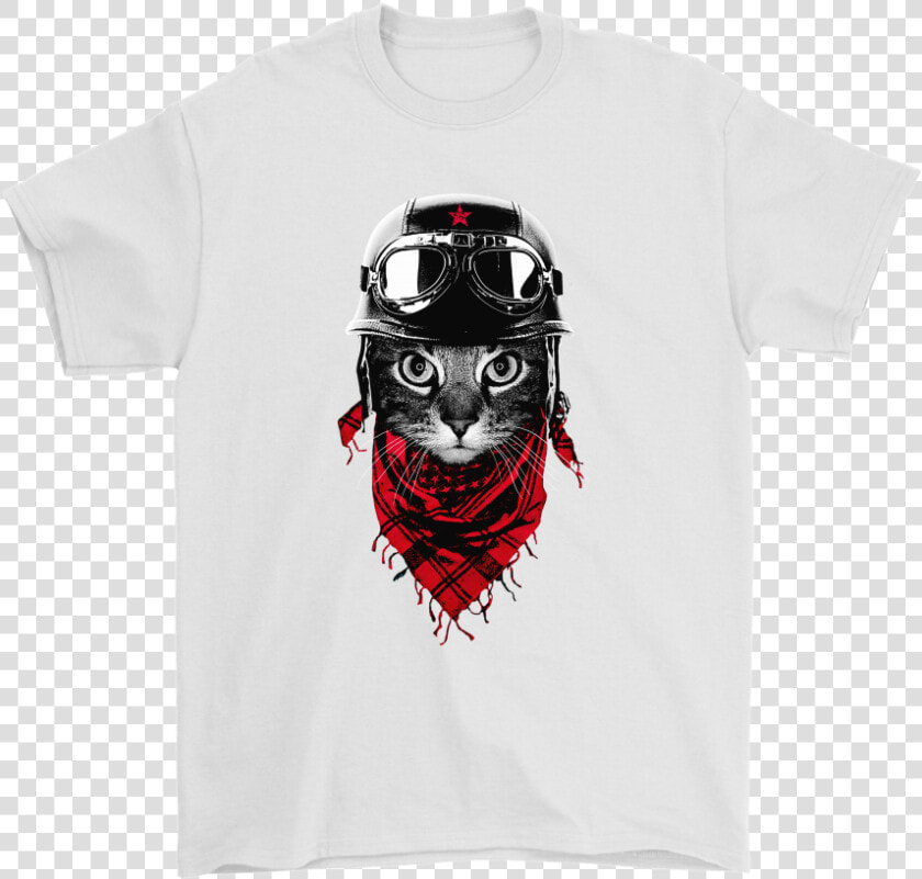 Cat With Red Scarf And Biker Helmet Biker Cat Style   Demon  HD Png DownloadTransparent PNG