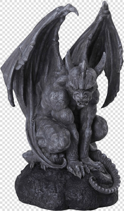 Watchful Gargoyle Statue   Medieval Gargoyle Statue  HD Png DownloadTransparent PNG