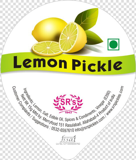 Lemon Sweet Pickle Lemon Sweet Pickle   Lemon Pickle Label Design  HD Png DownloadTransparent PNG