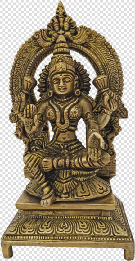 Brass Goddess Lakshmi Statue  3 X 8 Inch  Vgo Cart 3x8inch handmade   Statue  HD Png DownloadTransparent PNG