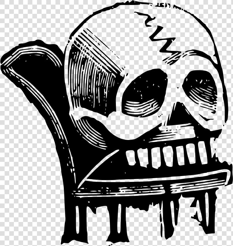 Transparent Sit In Chair Clipart   Skull  HD Png DownloadTransparent PNG