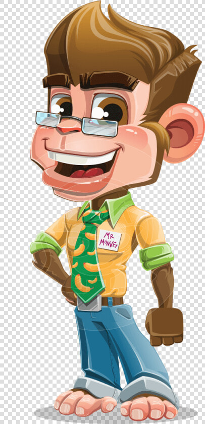 Business Monkey Cartoon Vector Character Aka Mr   Cartoon Mr Monkey  HD Png DownloadTransparent PNG