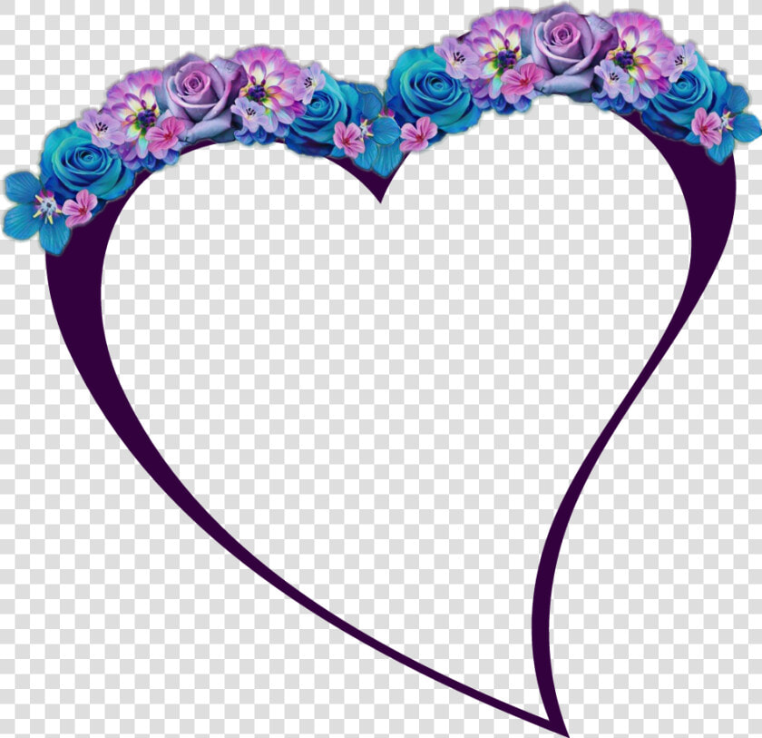  corazon  adorno  azul  morado  bydeniabejar  deniabejar   Transparent Background Flower Crown Clipart  HD Png DownloadTransparent PNG