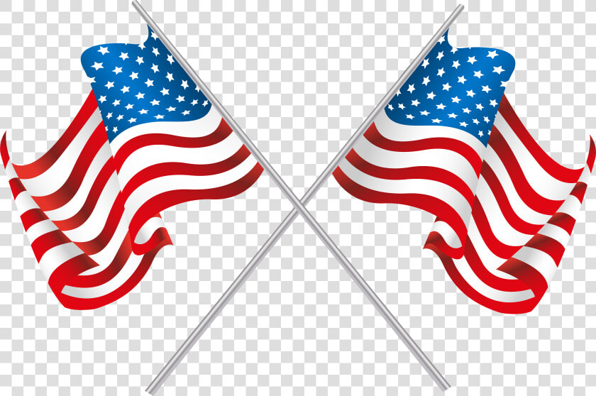 Usa Crossed Flags Png Clip Art Image  Transparent PngTransparent PNG