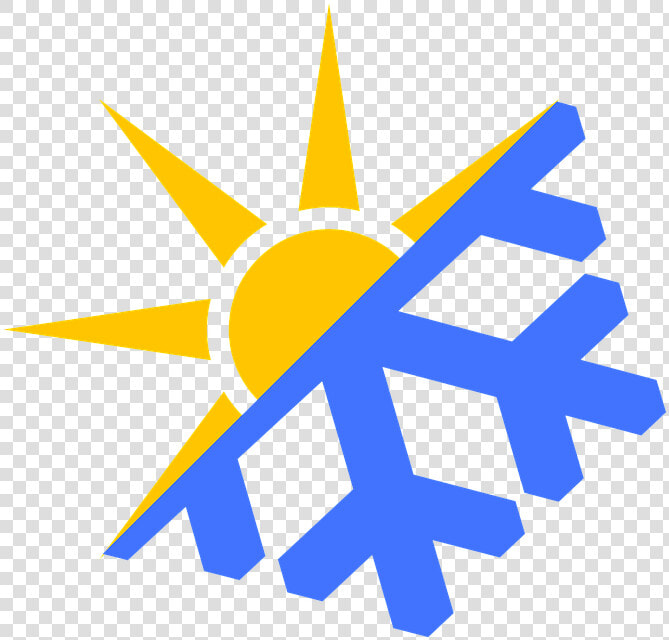 April Weather  Icon  Warm  Cold  Mix  Sun  Snow  April   Clipart Sun And Cold  HD Png DownloadTransparent PNG