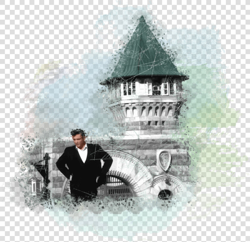 The Man In Black At Folsom Prison   Johnny Cash In Front Of Folsom Prison  HD Png DownloadTransparent PNG