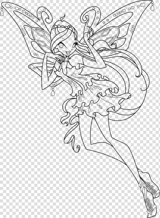 Winx Club Enchantix Coloring Pages Games   Winx Club Bloom Enchantix Coloring Pages  HD Png DownloadTransparent PNG