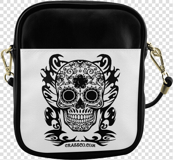 Skull Flowers Sling Bag   Shoulder Bag Lgbt  HD Png DownloadTransparent PNG