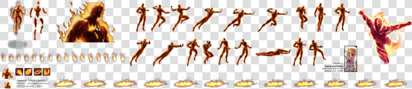 Human Torch Png Transparent   Human Torch Sprite Sheet  Png DownloadTransparent PNG