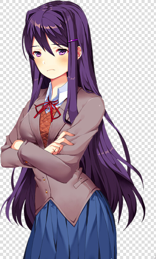 Doki Doki Literature Club Hair Purple Human Hair Color   Doki Doki Yuri Sprites  HD Png DownloadTransparent PNG