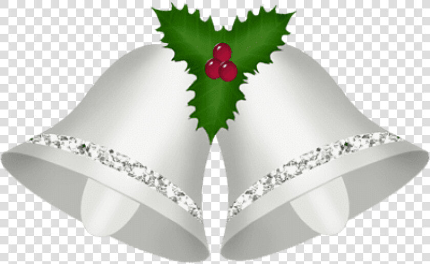 Free Png Transparent Christmas Silver Bells With Mistletoe   Silver Christmas Bells Clipart  Png DownloadTransparent PNG