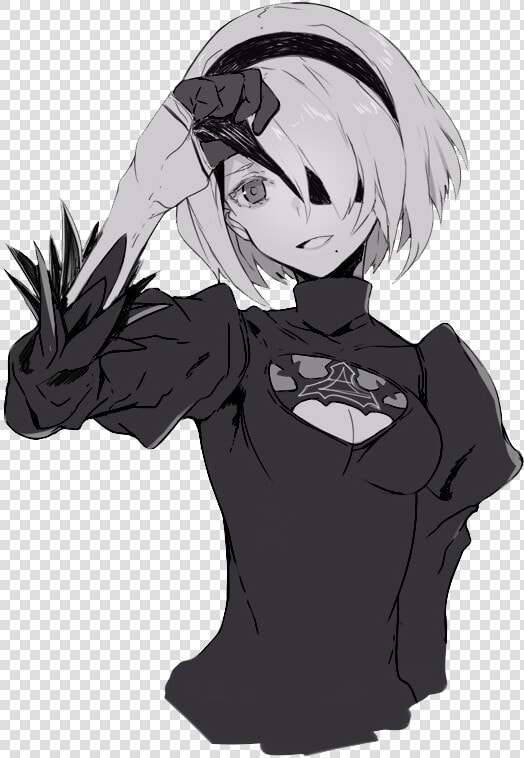 2b Nier Automata Smile   Png Download   Nier Automata 2b Smile  Transparent PngTransparent PNG