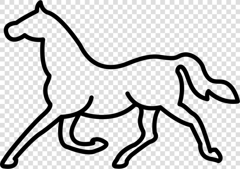 Trotting Horse Outline   Portable Network Graphics  HD Png DownloadTransparent PNG