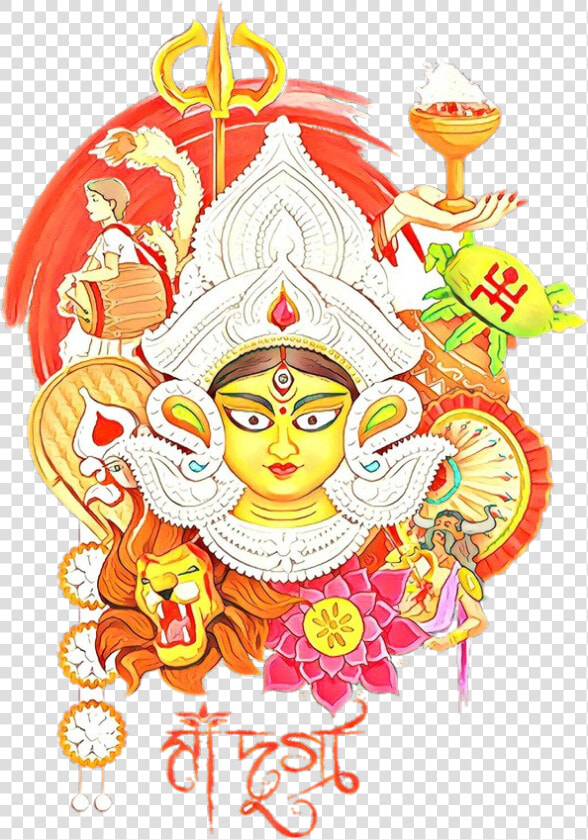 Durga Puja Vector Png  Transparent PngTransparent PNG