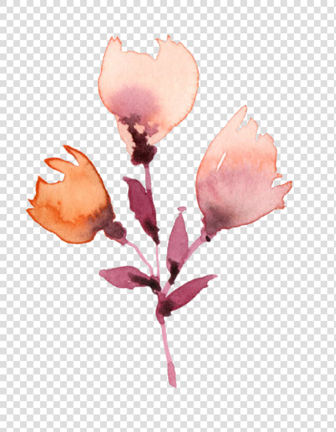 Transparent Watercolor Plants Png   Flores Pintura Acuarela Png  Png DownloadTransparent PNG