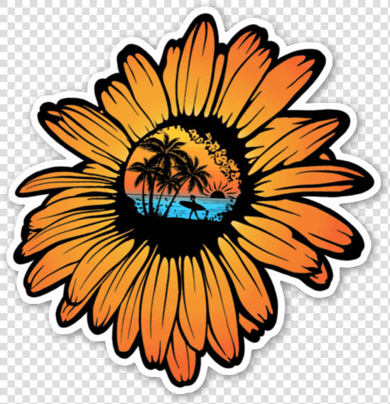 Girasol Surfero Pegatina   Png Surf Sticker  Transparent PngTransparent PNG