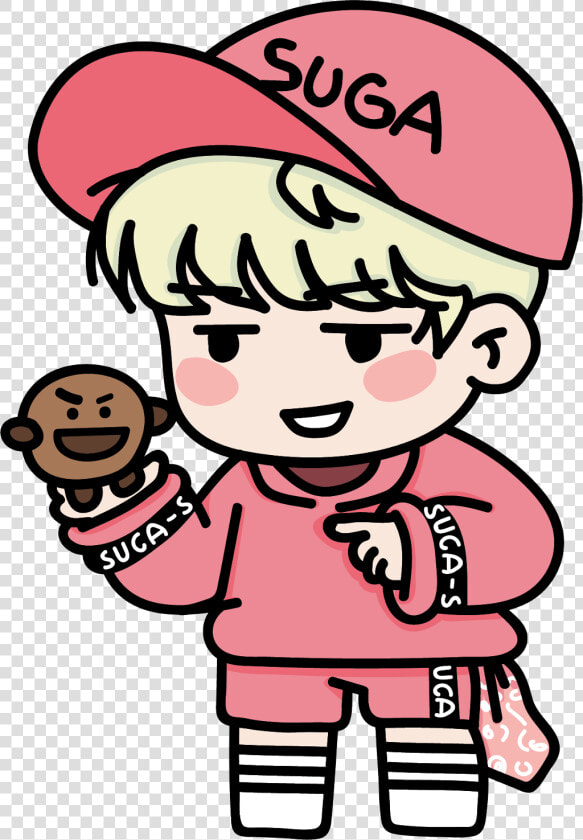 Suga Yoongi   Chibi Suga Bts Fanart  HD Png DownloadTransparent PNG