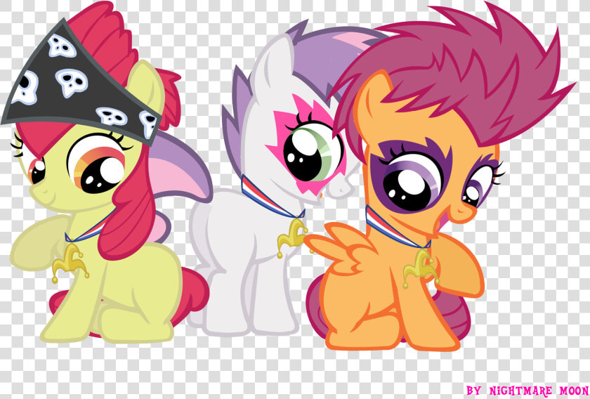 Cutie Mark Crusaders   My Little Pony Apple Bloom Sweetie Belle  HD Png DownloadTransparent PNG