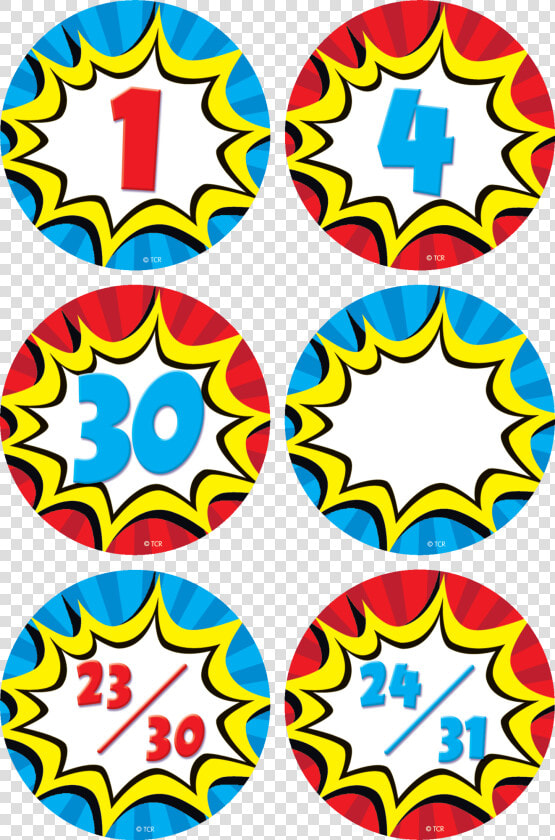 Tcr5589 Superhero Calendar Days Image   Clipart Superhero Border  HD Png DownloadTransparent PNG