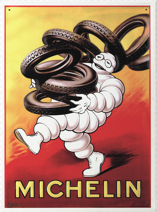 Metal Sign   Michelin Man Advertisements  HD Png DownloadTransparent PNG