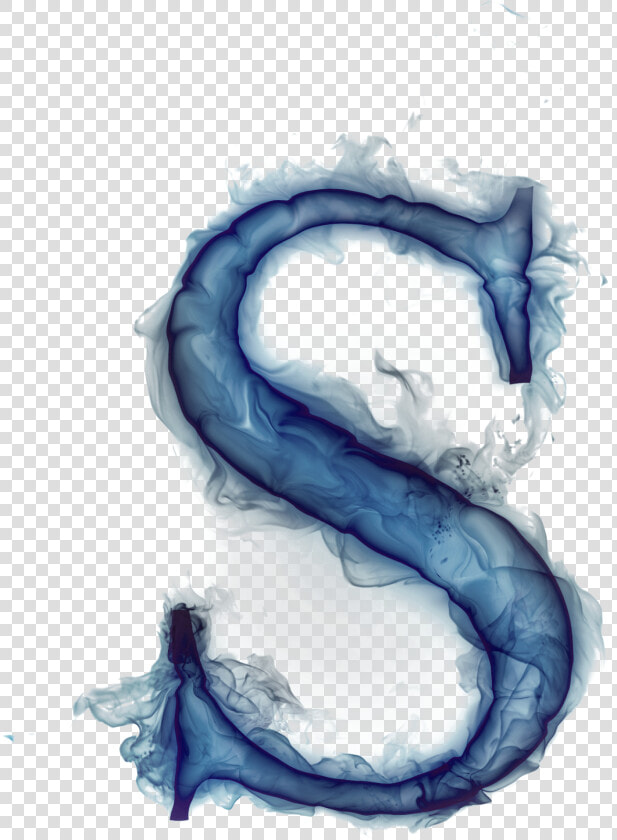 Smoke Letters Png   Blue Smoke Letter S  Transparent PngTransparent PNG