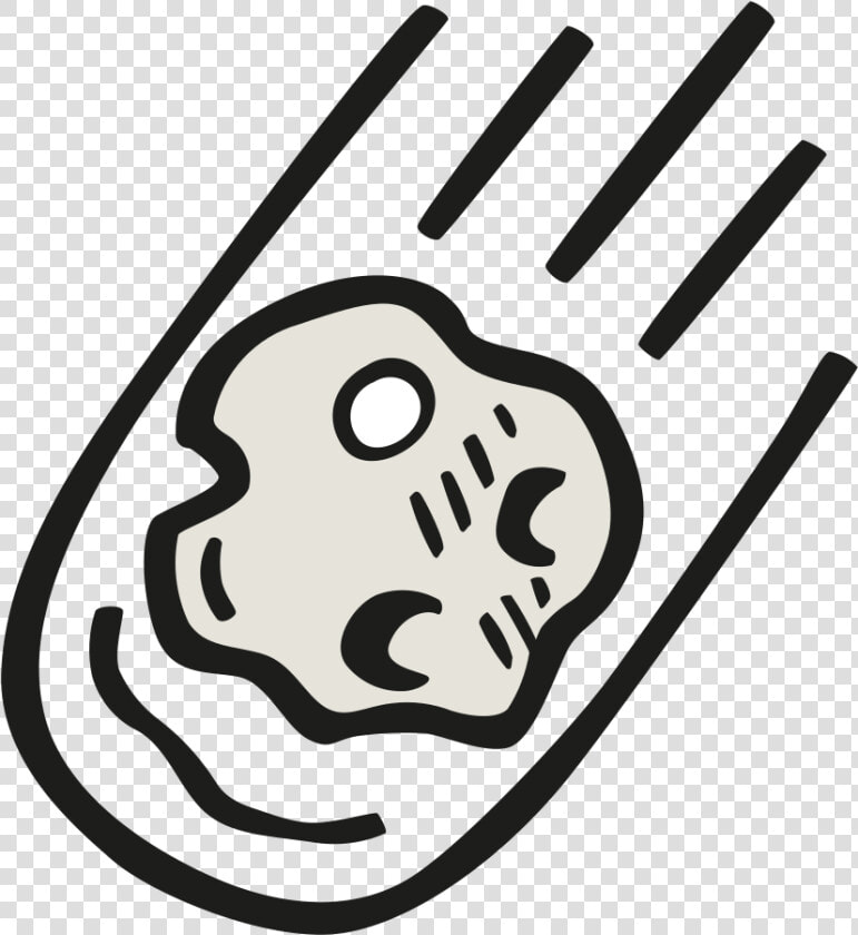 Falling Asteroid Icon   Asteroid Clipart Black And White  HD Png DownloadTransparent PNG