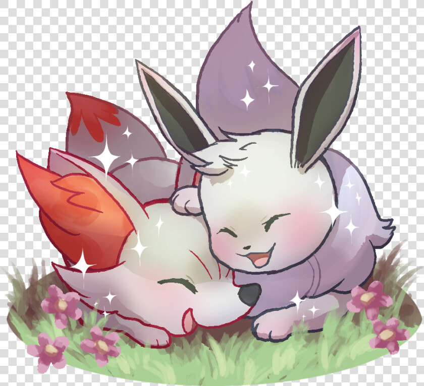 Shiny Fennekin And Eevee  HD Png DownloadTransparent PNG