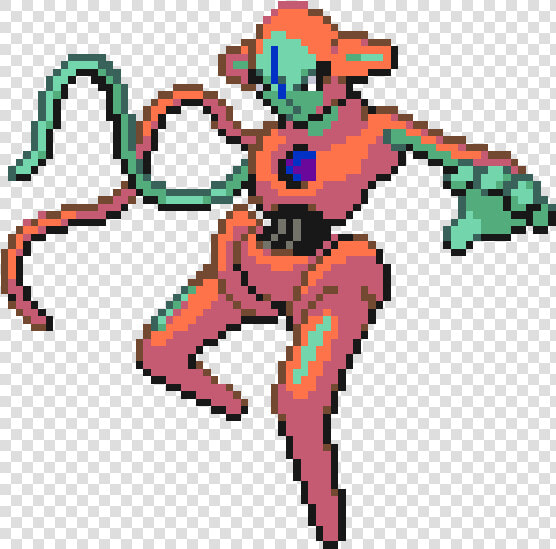 Deoxys Pixel Art Grid  HD Png DownloadTransparent PNG