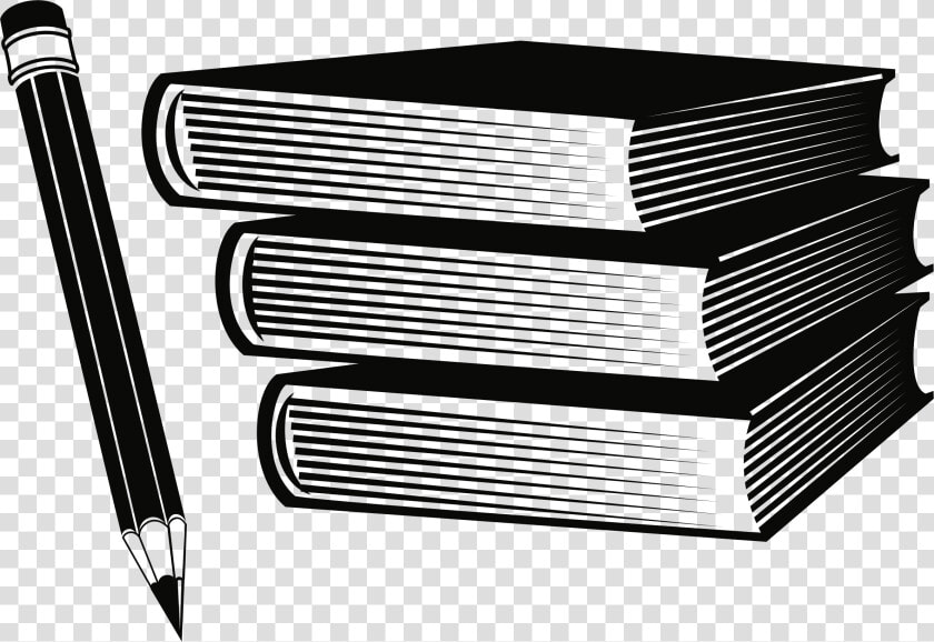 Books And Pen Png   Png Download   Books Black And White  Transparent PngTransparent PNG