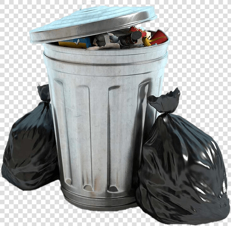 Garbage Bin And Two Black Bags   Garbage Png  Transparent PngTransparent PNG