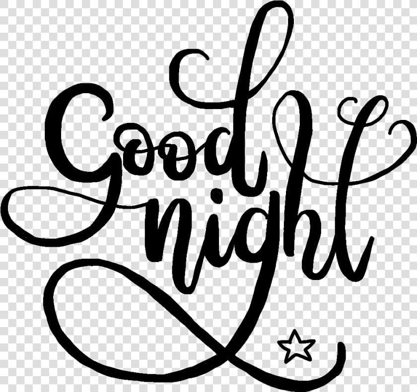 Transparent Good Night Clipart Black And White   Gute Nacht Handlettering  HD Png DownloadTransparent PNG